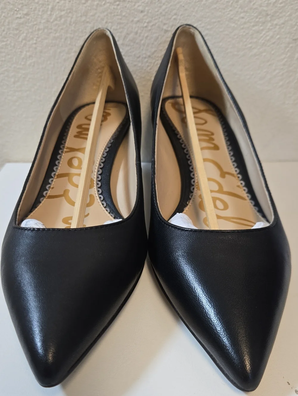EUC Sam Edelman Black Leather Pointed Toe Stiletto Pumps